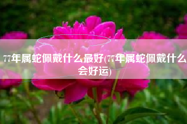 77年属蛇佩戴什么最好(77年属蛇佩戴什么会好运)