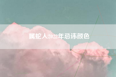 属蛇人2022年忌讳颜色