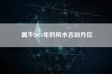 属牛2021年的风水吉凶方位