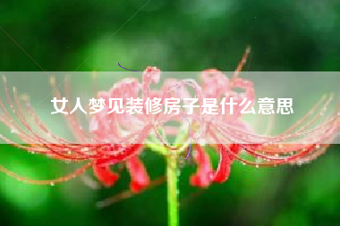 女人梦见装修房子是什么意思