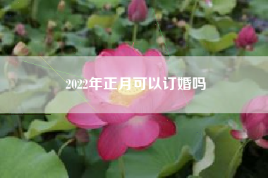 2022年正月可以订婚吗
