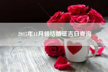 2015年11月领结婚证吉日查询