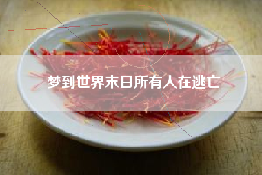 梦到世界末日所有人在逃亡