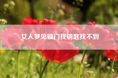 女人梦见锁门找钥匙找不到