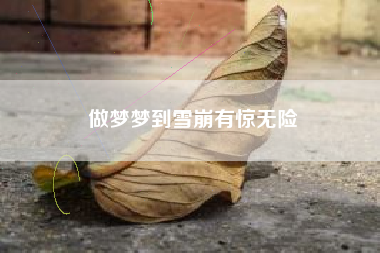 做梦梦到雪崩有惊无险