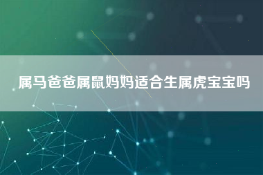 属马爸爸属鼠妈妈适合生属虎宝宝吗