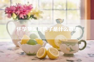 怀孕梦见蛇跑了是什么意思