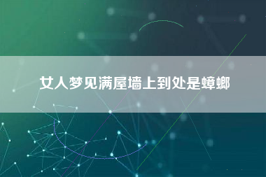 女人梦见满屋墙上到处是蟑螂