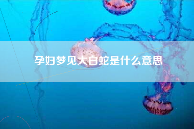 孕妇梦见大白蛇是什么意思