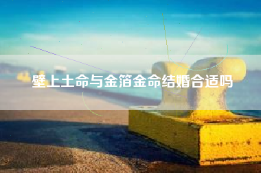 壁上土命与金箔金命结婚合适吗