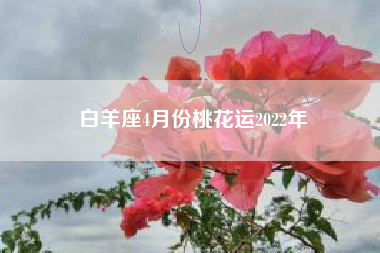 白羊座4月份桃花运2022年