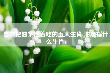 喜欢把油条泡着吃的五大生肖(油条指什么生肖)