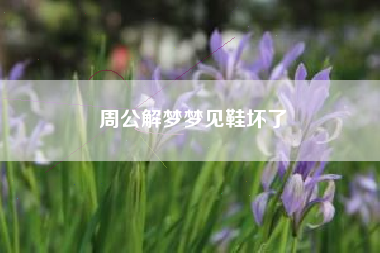 周公解梦梦见鞋坏了