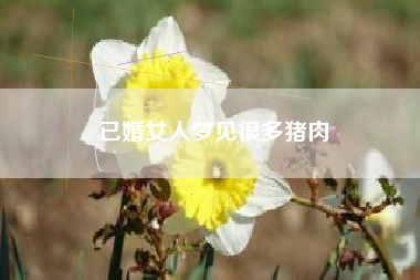 已婚女人梦见很多猪肉