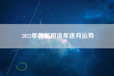 2022年各属相流年逐月运势