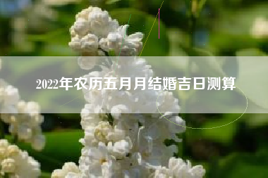 2022年农历五月月结婚吉日测算