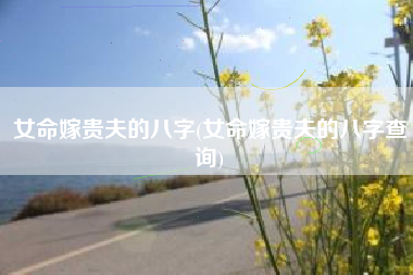 女命嫁贵夫的八字(女命嫁贵夫的八字查询)