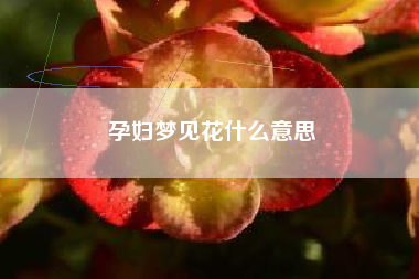 孕妇梦见花什么意思