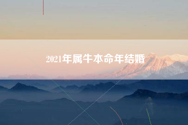2021年属牛本命年结婚