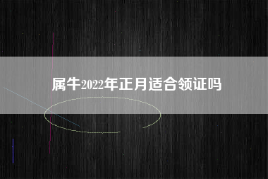 属牛2022年正月适合领证吗