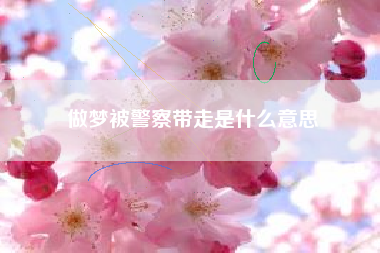 做梦被警察带走是什么意思