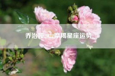 乔治娅2022摩羯星座运势