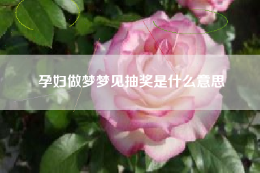 孕妇做梦梦见抽奖是什么意思