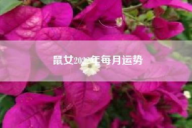 鼠女2022年每月运势
