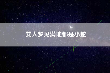 女人梦见满地都是小蛇