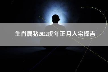 生肖属猪2022虎年正月入宅择吉