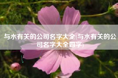 与水有关的公司名字大全(与水有关的公司名字大全四字)