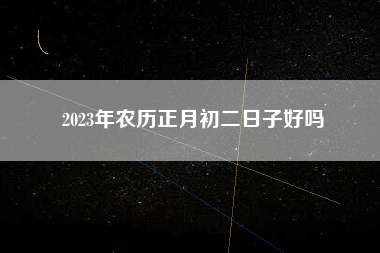 2023年农历正月初二日子好吗